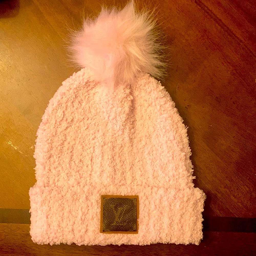 Louis Vuitton Beanie up cycled piece made from authentic Louis Vuitton.